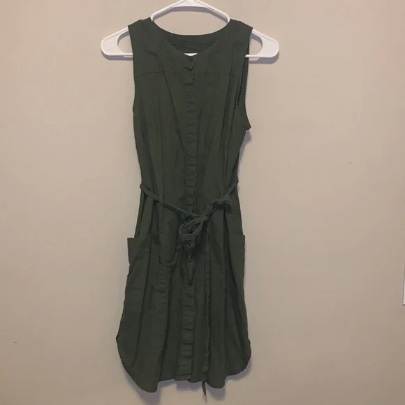 a new day | Dresses | Target X A New Day Olive Green Button Up Linen Dress  | Poshmark